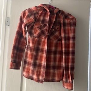 Great condition Carhartt hooded flannel shirt XS (0-2)